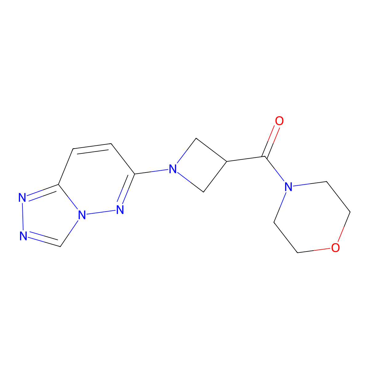 4-(1-{[1,2,4]Triazolo[4,3-b]pyridazin-6-yl}azetidine-3-carbonyl)morpholine molecular structure, CAS 2770614-01-0