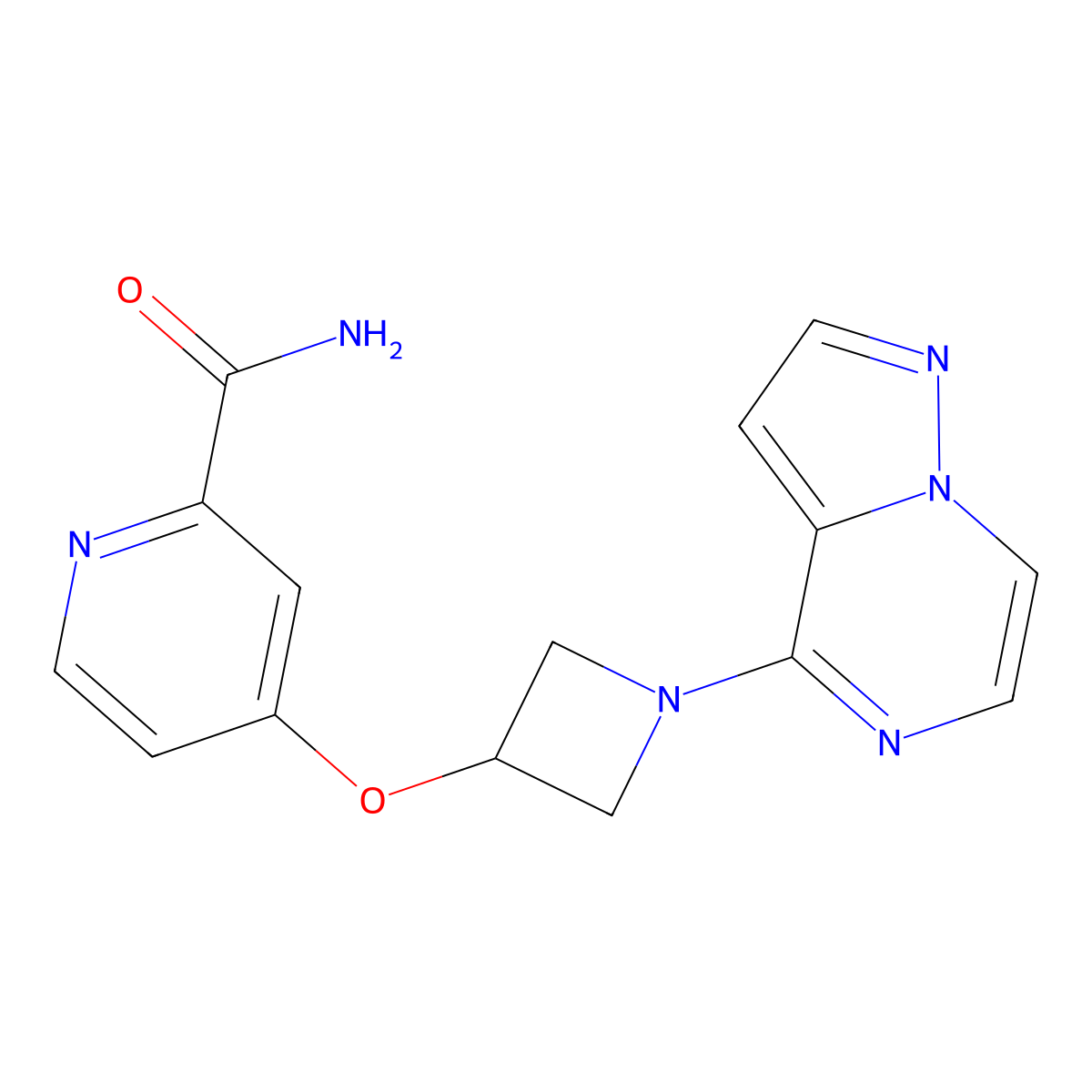 4-[(1-{Pyrazolo[1,5-a]pyrazin-4-yl}azetidin-3-yl)oxy]pyridine-2-carboxamide molecular structure, CAS 2770614-22-5