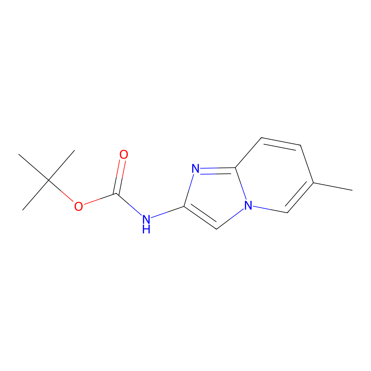 tert-butyl N-{6-methylimidazo[1,2-a]pyridin-2-yl}carbamate molecular structure, CAS 2770614-24-7