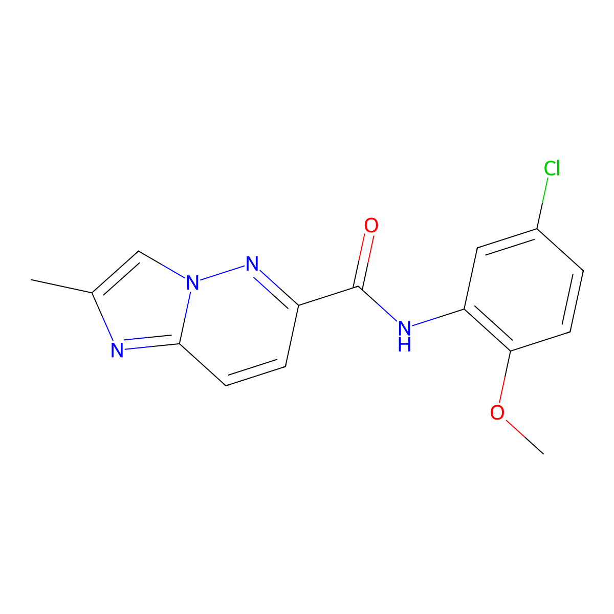 N-(5-chloro-2-methoxyphenyl)-2-methylimidazo[1,2-b]pyridazine-6-carboxamide molecular structure, CAS 2770614-95-2