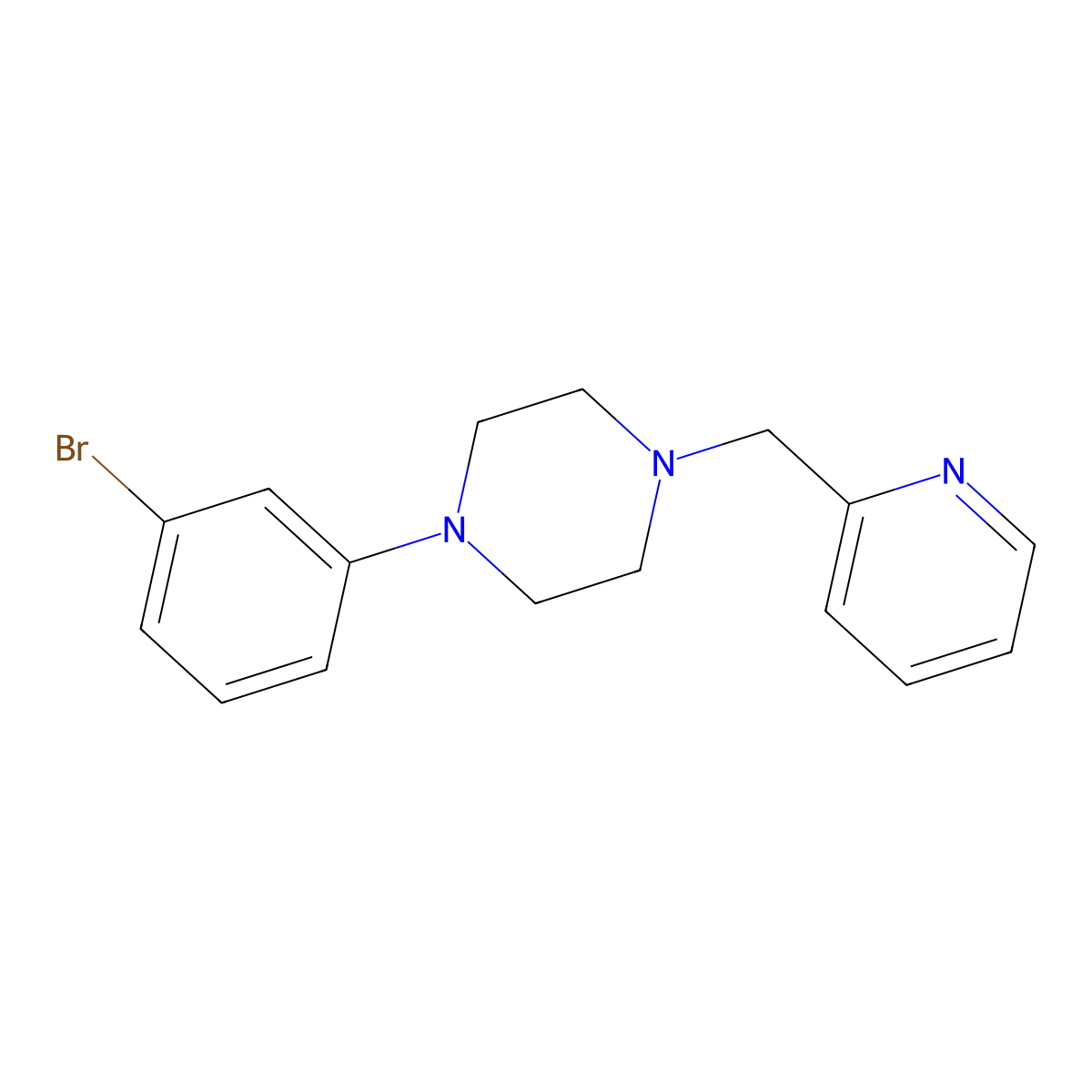 1-(3-Bromophenyl)-4-[(pyridin-2-yl)methyl]piperazine molecular structure, CAS 2770615-39-7