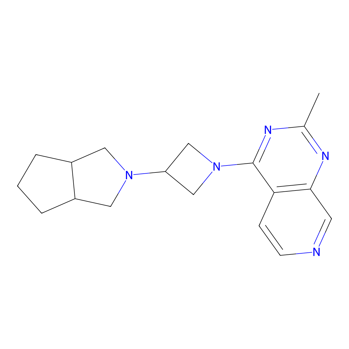 1-{2-Methylpyrido[3,4-d]pyrimidin-4-yl}-3-{octahydrocyclopenta[c]pyrrol-2-yl}azetidine molecular structure, CAS 2770615-62-6