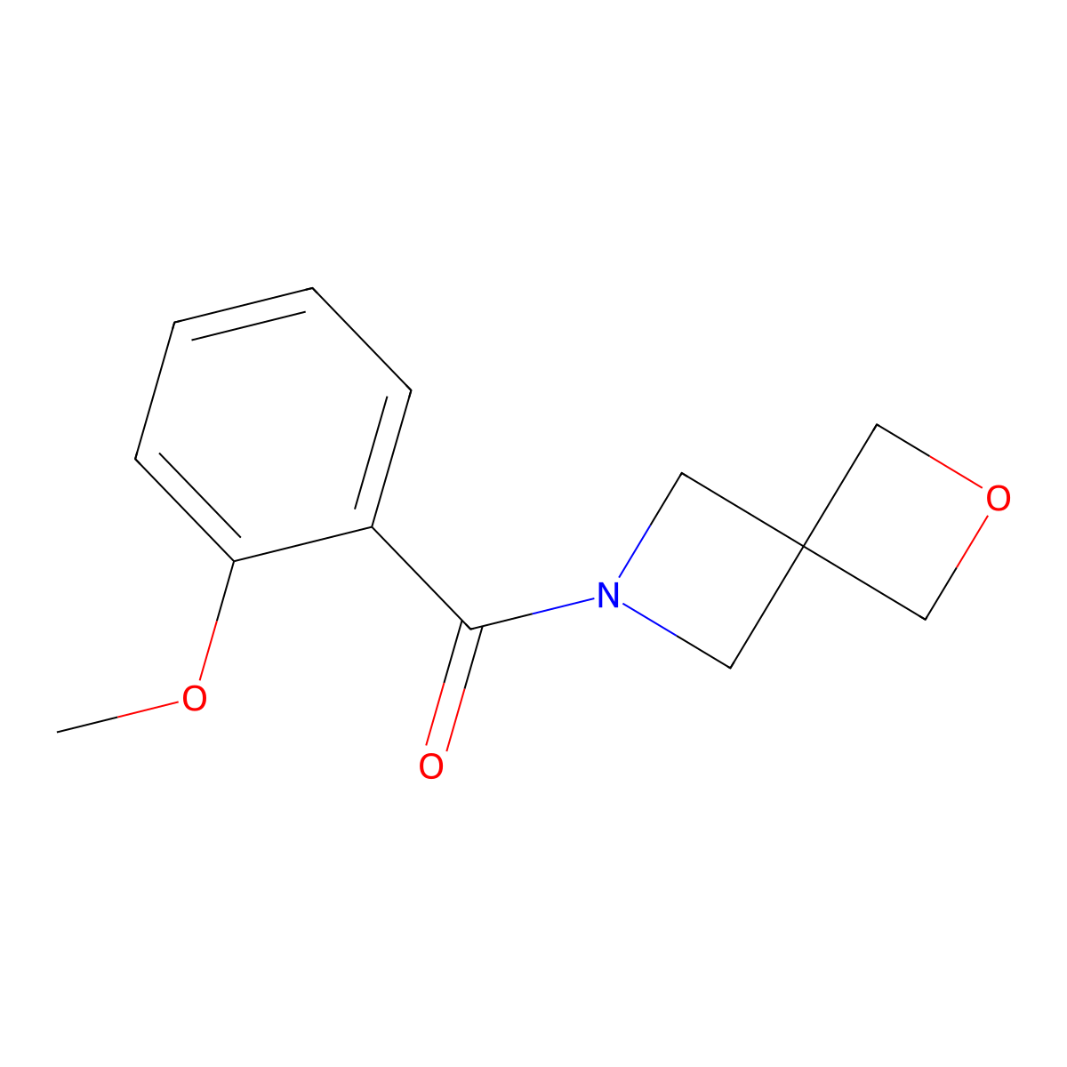 6-(2-Methoxybenzoyl)-2-oxa-6-azaspiro[3.3]heptane molecular structure, CAS 2770616-11-8