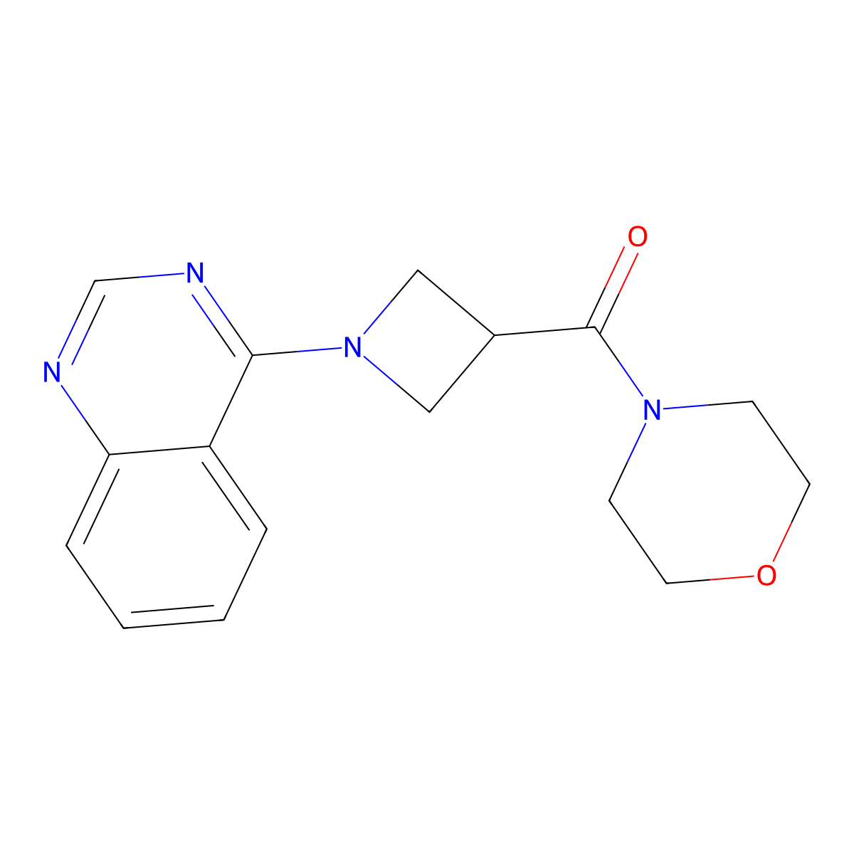 4-[3-(Morpholine-4-carbonyl)azetidin-1-yl]quinazoline molecular structure, CAS 2770616-66-3