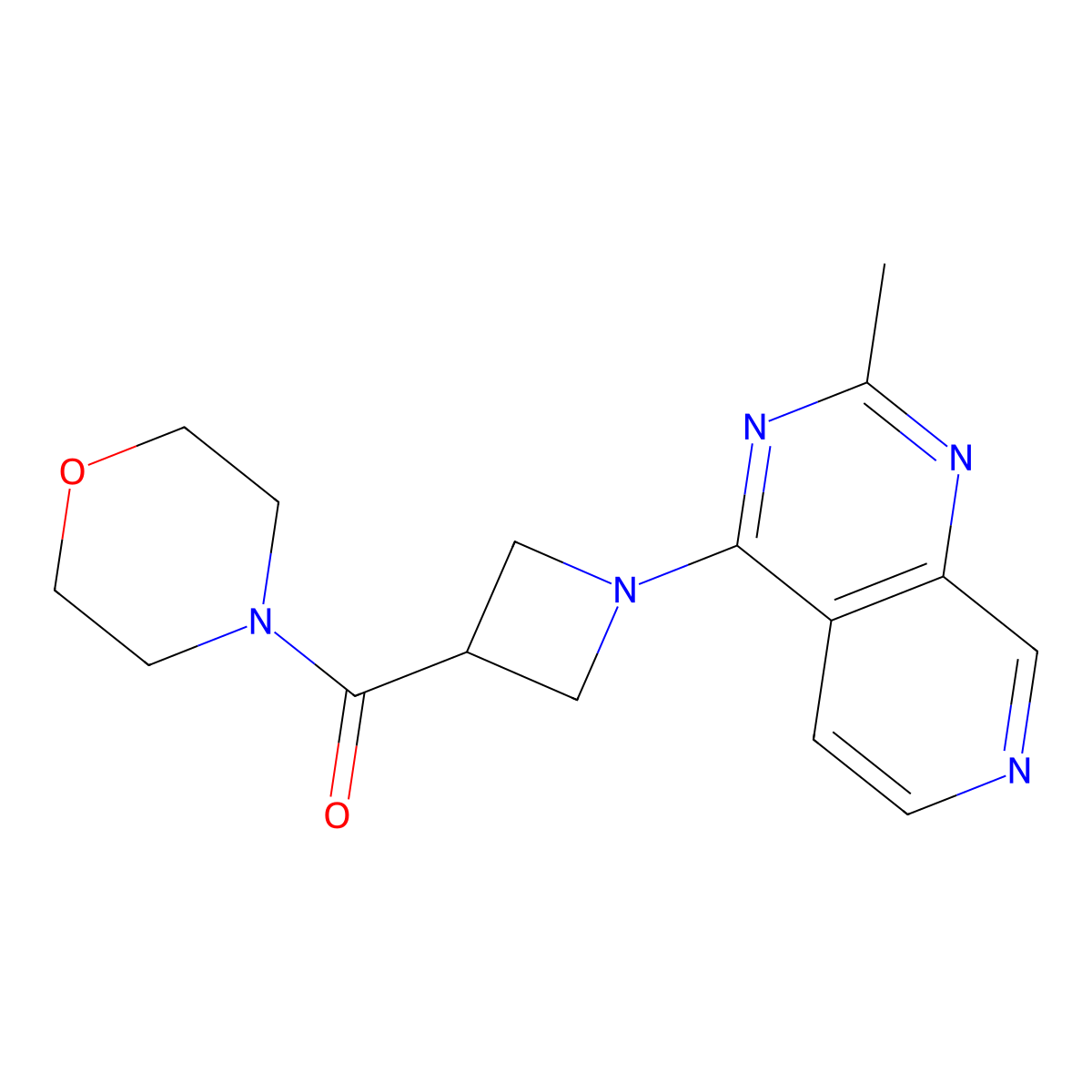 4-(1-{2-Methylpyrido[3,4-d]pyrimidin-4-yl}azetidine-3-carbonyl)morpholine molecular structure, CAS 2770616-75-4