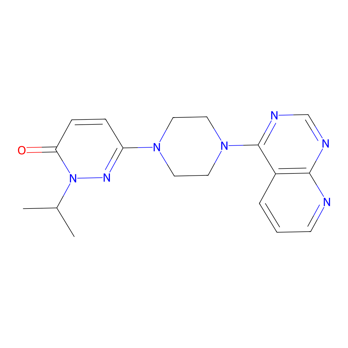2-(Propan-2-yl)-6-(4-{pyrido[2,3-d]pyrimidin-4-yl}piperazin-1-yl)-2,3-dihydropyridazin-3-one molecular structure, CAS 2770616-93-6