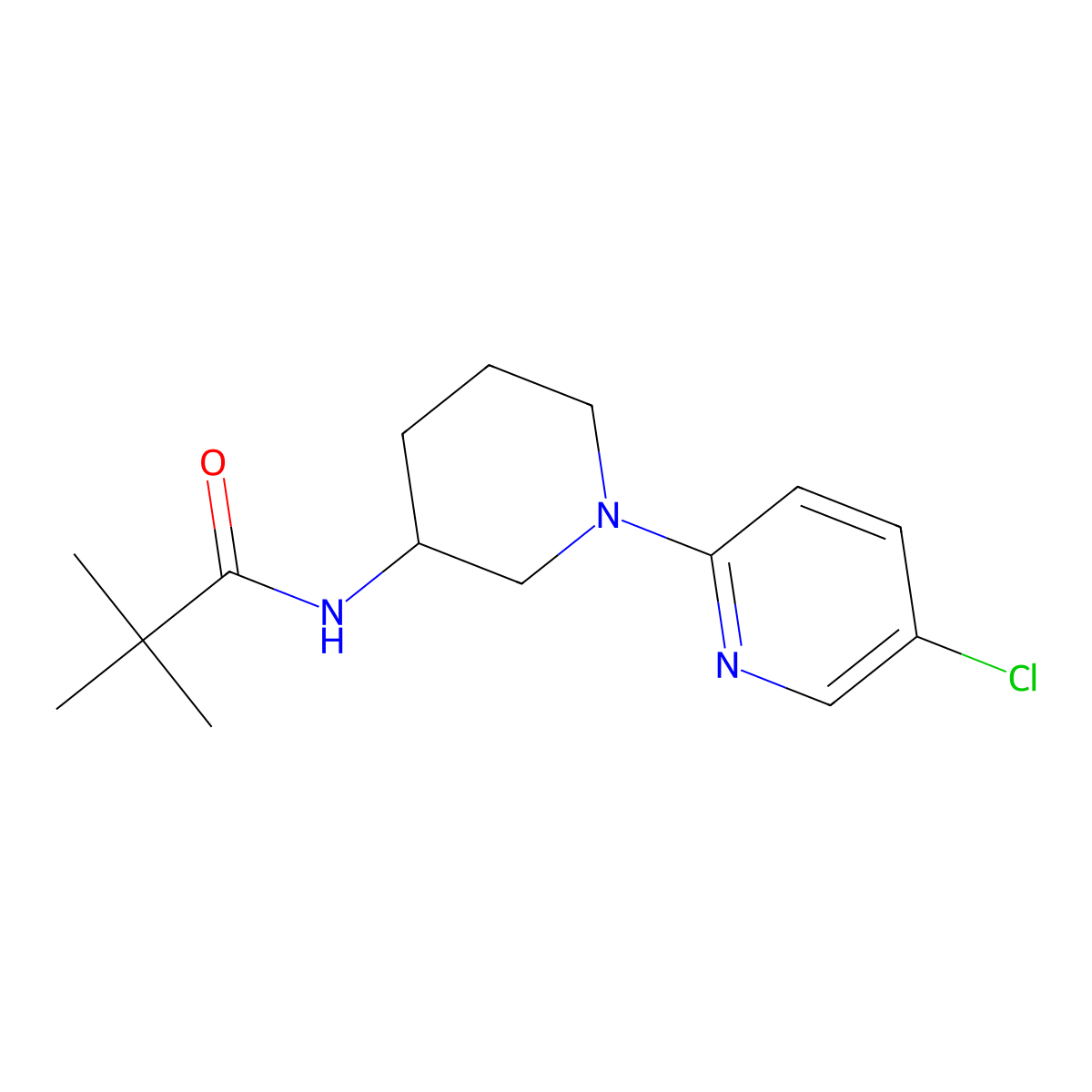 N-[1-(5-chloropyridin-2-yl)piperidin-3-yl]-2,2-dimethylpropanamide molecular structure, CAS 2770616-94-7