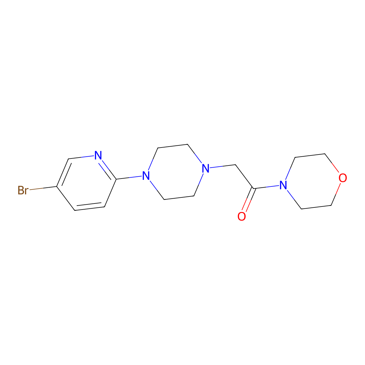 2-[4-(5-Bromopyridin-2-yl)piperazin-1-yl]-1-(morpholin-4-yl)ethan-1-one molecular structure, CAS 2770616-95-8
