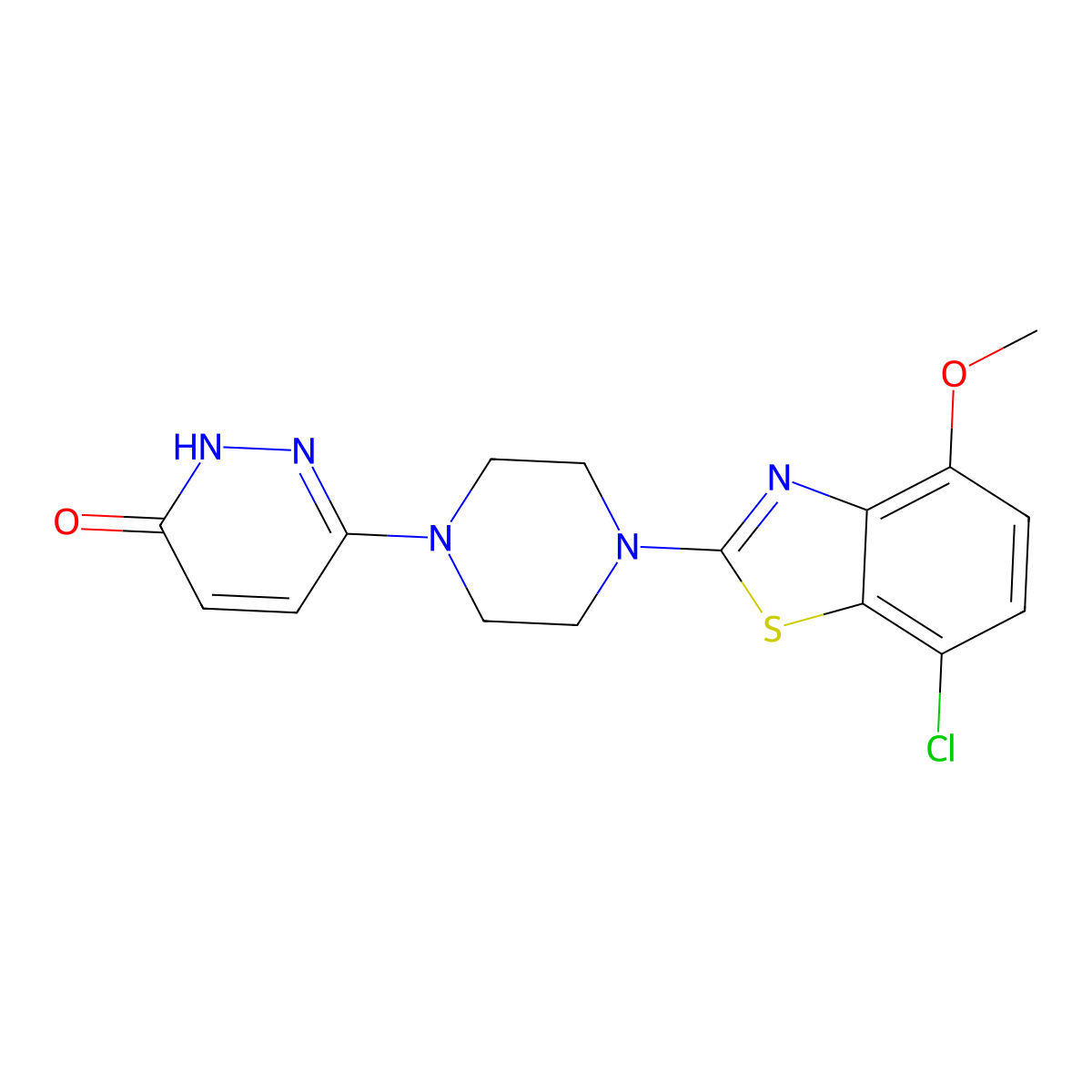 6-[4-(7-Chloro-4-methoxy-1,3-benzothiazol-2-yl)piperazin-1-yl]pyridazin-3-ol molecular structure, CAS 2770617-06-4