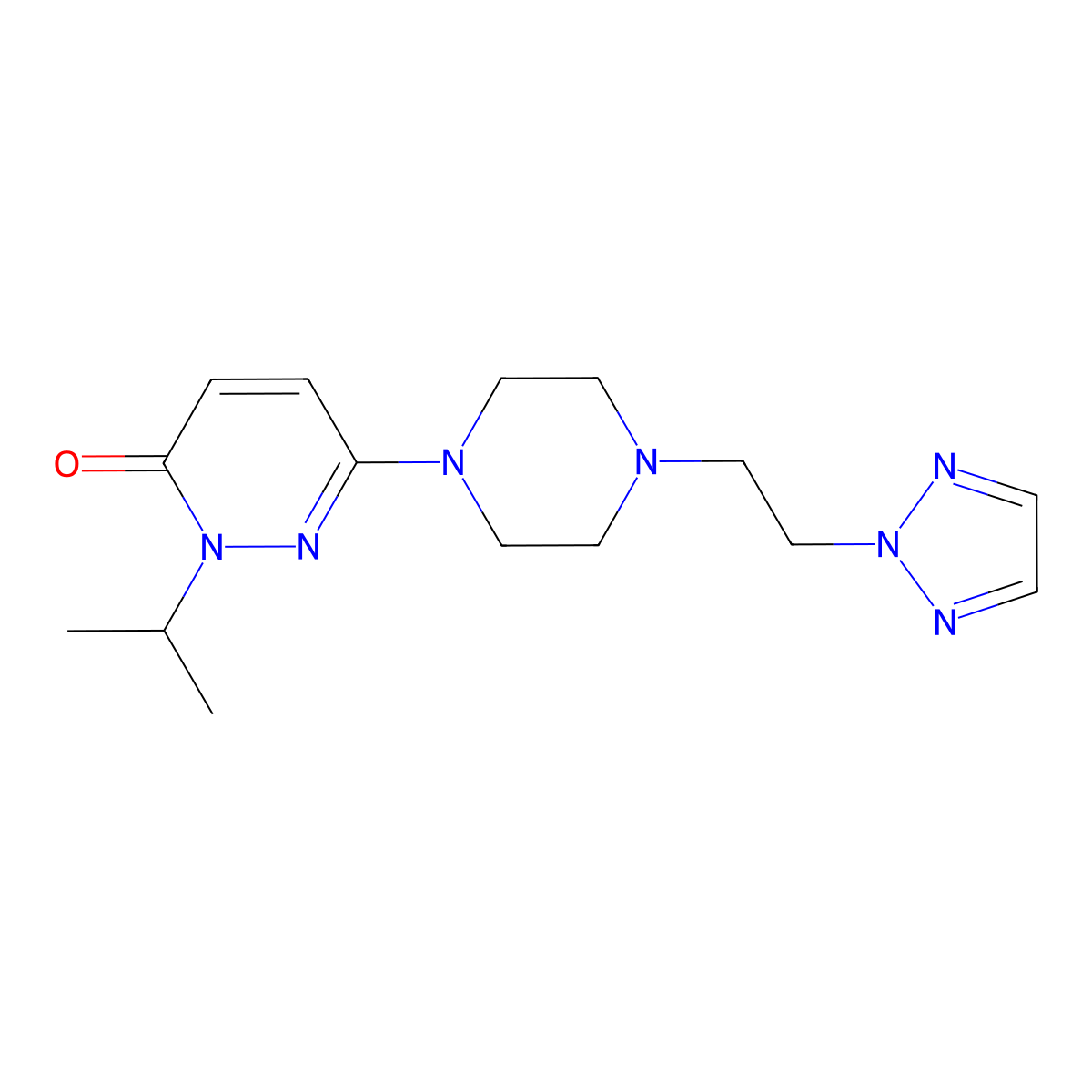 2-(propan-2-yl)-6-{4-[2-(2H-1,2,3-triazol-2-yl)ethyl]piperazin-1-yl}-2,3-dihydropyridazin-3-one molecular structure, CAS 2770617-35-9