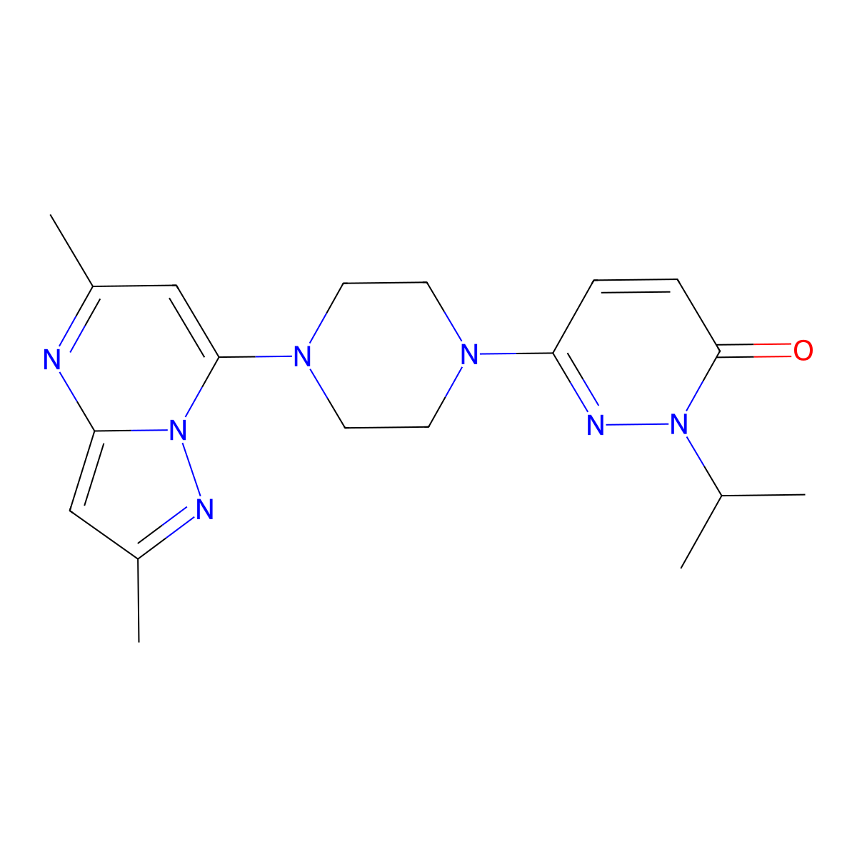 6-(4-{2,5-Dimethylpyrazolo[1,5-a]pyrimidin-7-yl}piperazin-1-yl)-2-(propan-2-yl)-2,3-dihydropyridazin-3-one molecular structure, CAS 2770617-66-6