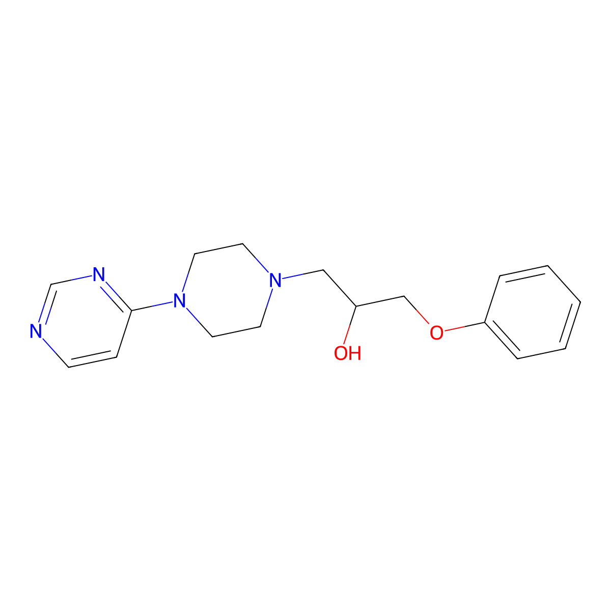 1-Phenoxy-3-[4-(pyrimidin-4-yl)piperazin-1-yl]propan-2-ol molecular structure, CAS 2770617-74-6