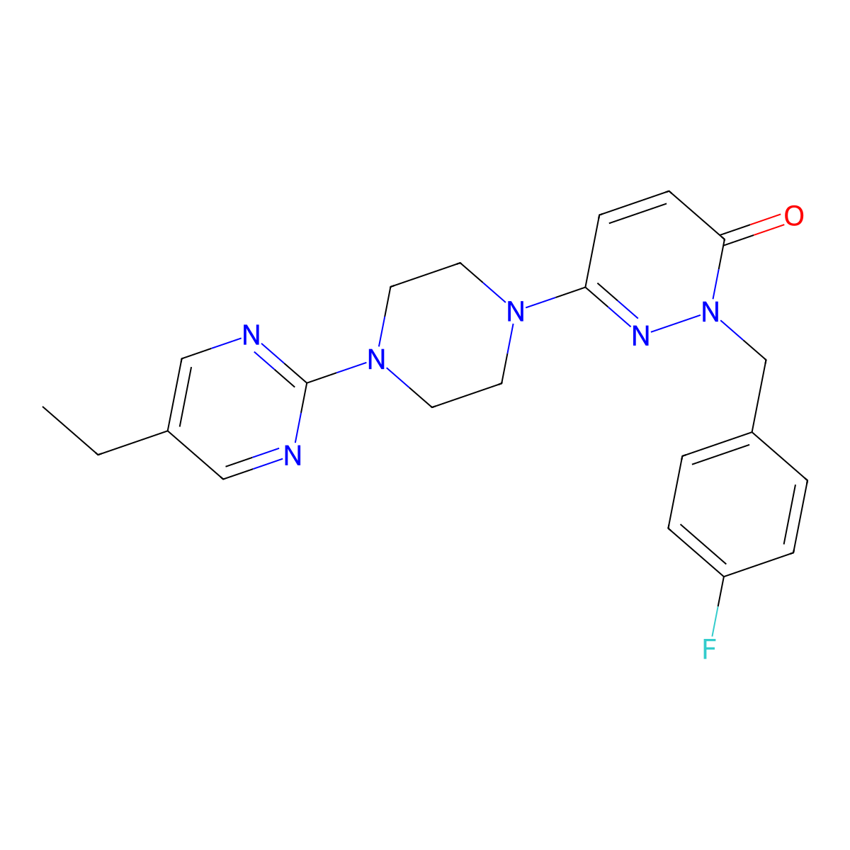 6-[4-(5-Ethylpyrimidin-2-yl)piperazin-1-yl]-2-[(4-fluorophenyl)methyl]-2,3-dihydropyridazin-3-one molecular structure, CAS 2770618-17-0