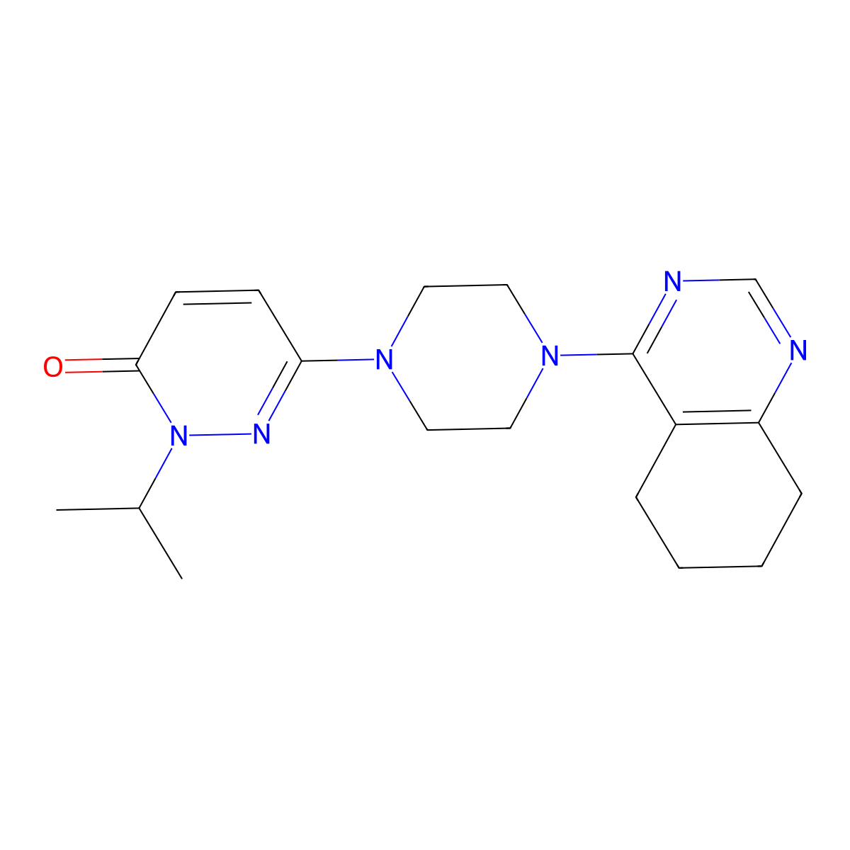 2-(Propan-2-yl)-6-[4-(5,6,7,8-tetrahydroquinazolin-4-yl)piperazin-1-yl]-2,3-dihydropyridazin-3-one molecular structure, CAS 2770618-27-2