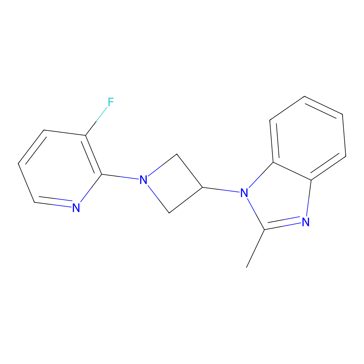 1-[1-(3-fluoropyridin-2-yl)azetidin-3-yl]-2-methyl-1H-1,3-benzodiazole molecular structure, CAS 2770618-66-9