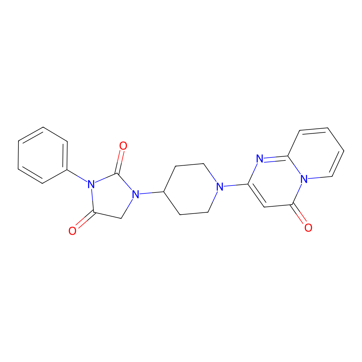 1-(1-{4-oxo-4H-pyrido[1,2-a]pyrimidin-2-yl}piperidin-4-yl)-3-phenylimidazolidine-2,4-dione molecular structure, CAS 2770618-67-0
