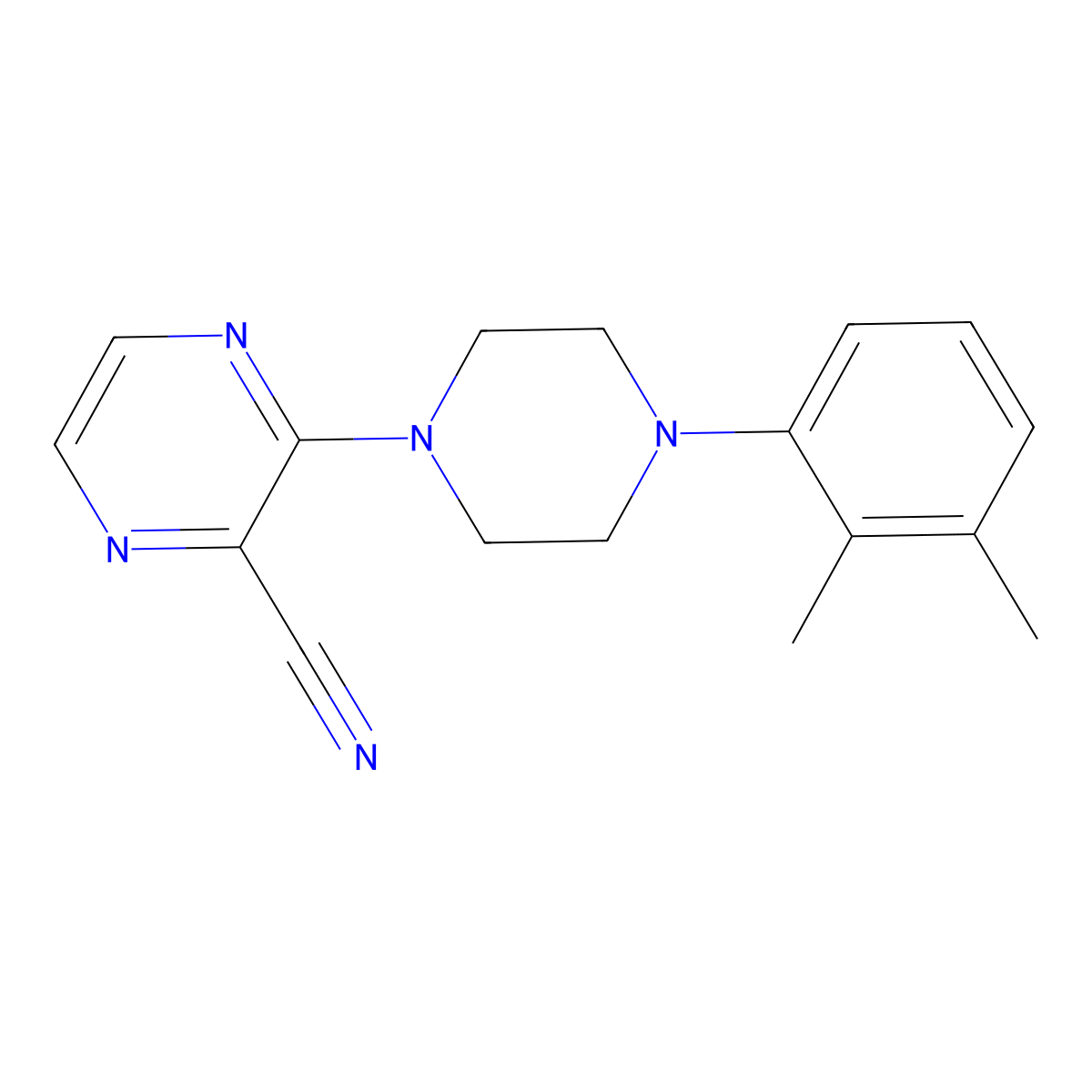 3-[4-(2,3-Dimethylphenyl)piperazin-1-yl]pyrazine-2-carbonitrile molecular structure, CAS 2770618-68-1