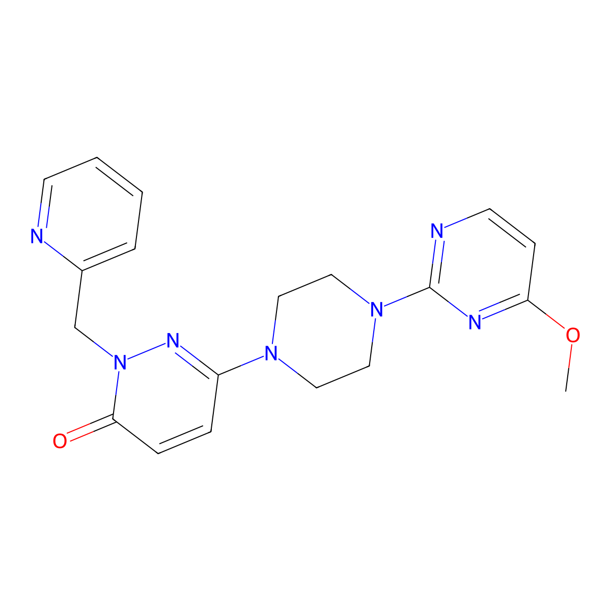 6-[4-(4-Methoxypyrimidin-2-yl)piperazin-1-yl]-2-[(pyridin-2-yl)methyl]-2,3-dihydropyridazin-3-one molecular structure, CAS 2770618-69-2