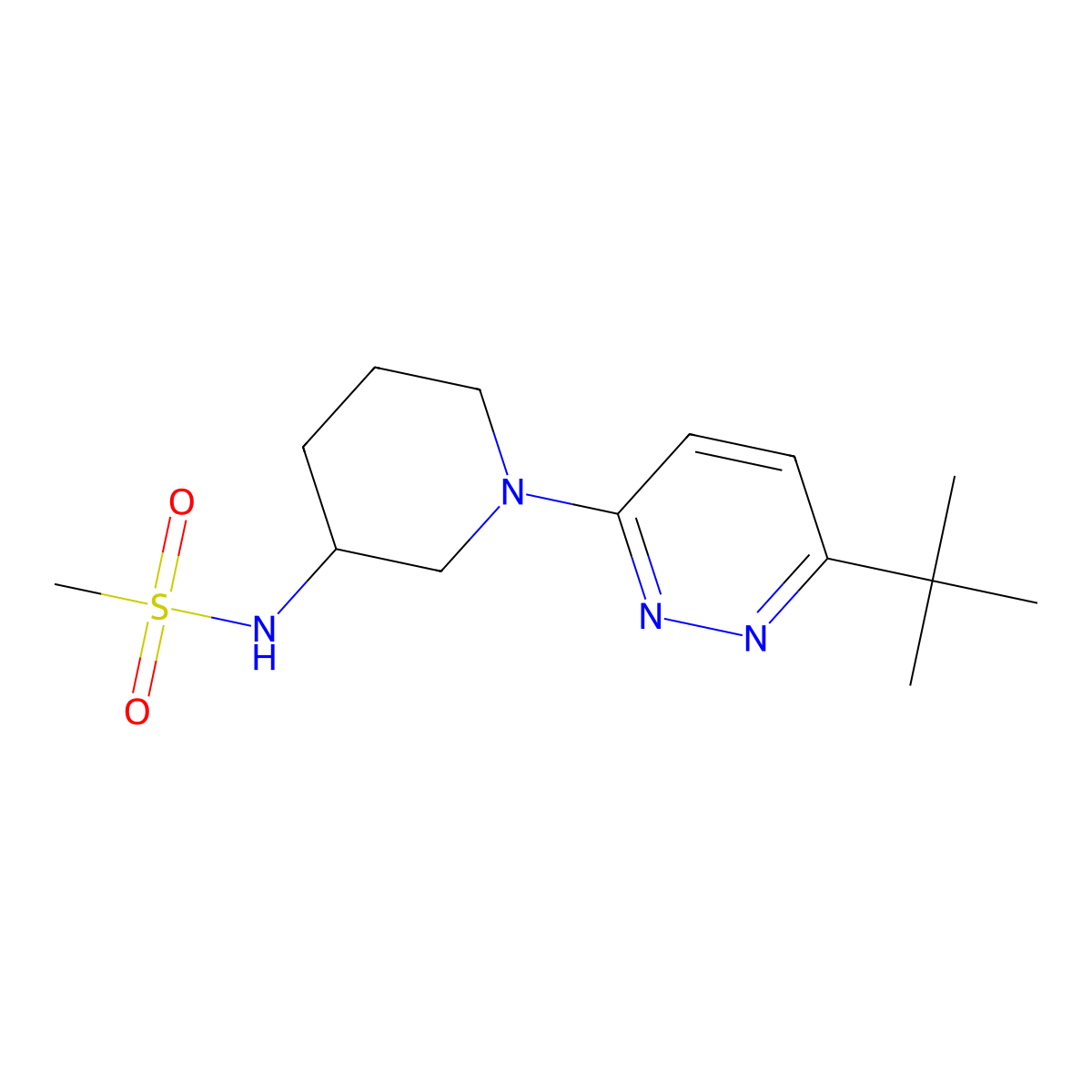 N-[1-(6-tert-butylpyridazin-3-yl)piperidin-3-yl]methanesulfonamide molecular structure, CAS 2770618-93-2