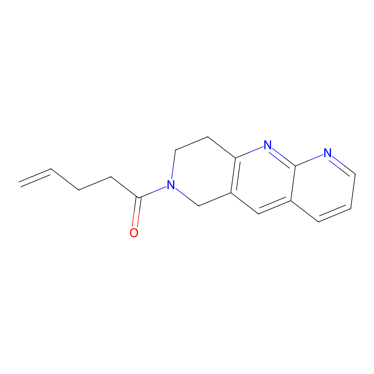 1-{6H,7H,8H,9H-pyrido[2,3-b]1,6-naphthyridin-7-yl}pent-4-en-1-one molecular structure, CAS 2770619-14-0