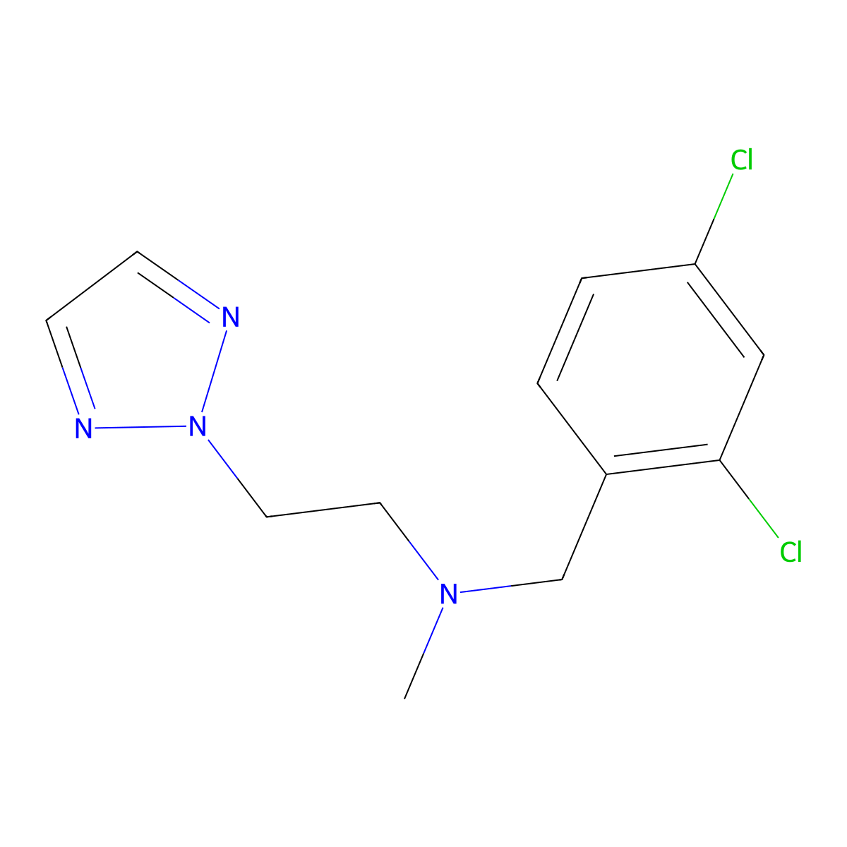 N-[(2,4-dichlorophenyl)methyl]-N-methyl-2-(triazol-2-yl)ethanamine molecular structure, CAS 2770619-24-2