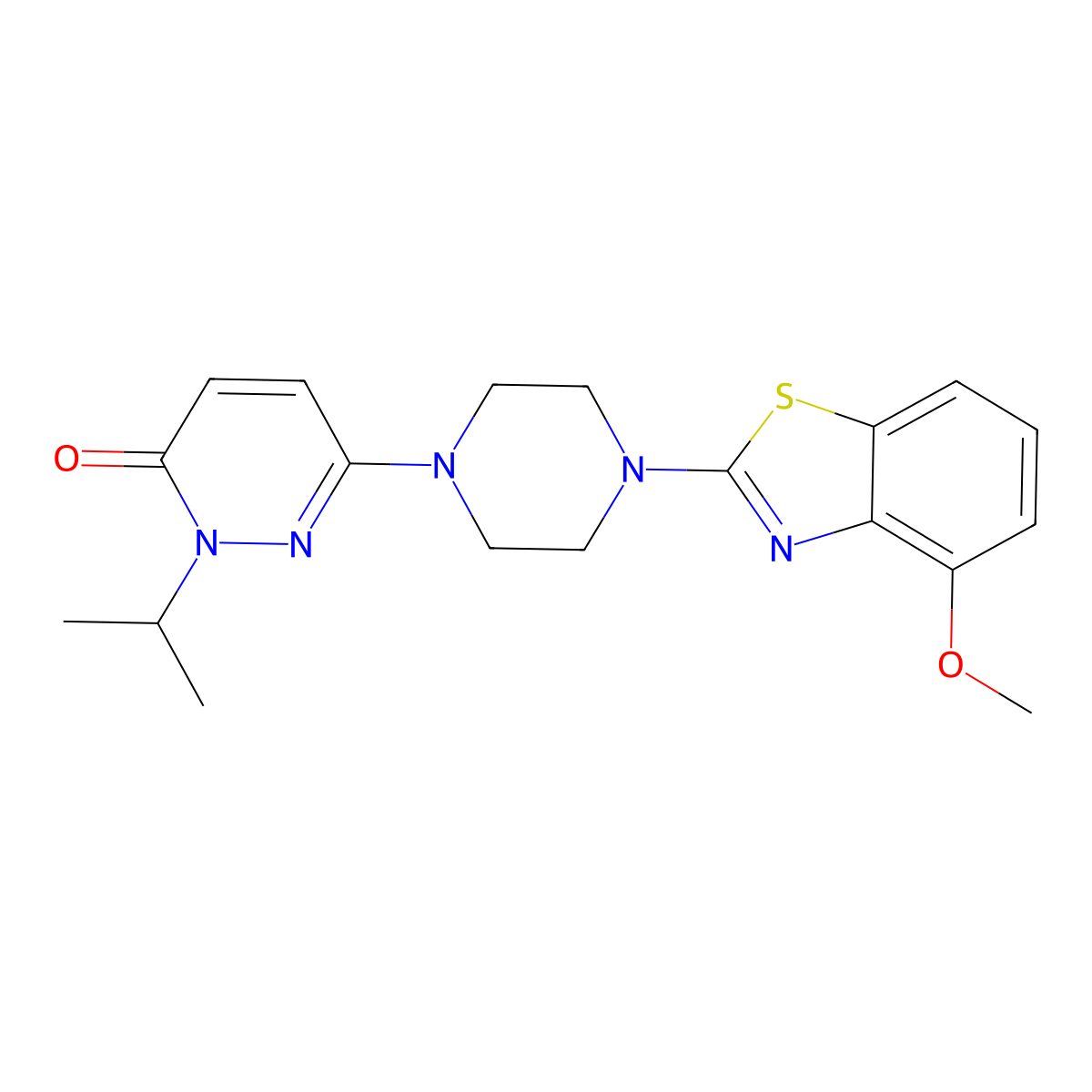 6-[4-(4-Methoxy-1,3-benzothiazol-2-yl)piperazin-1-yl]-2-(propan-2-yl)-2,3-dihydropyridazin-3-one molecular structure, CAS 2770619-25-3