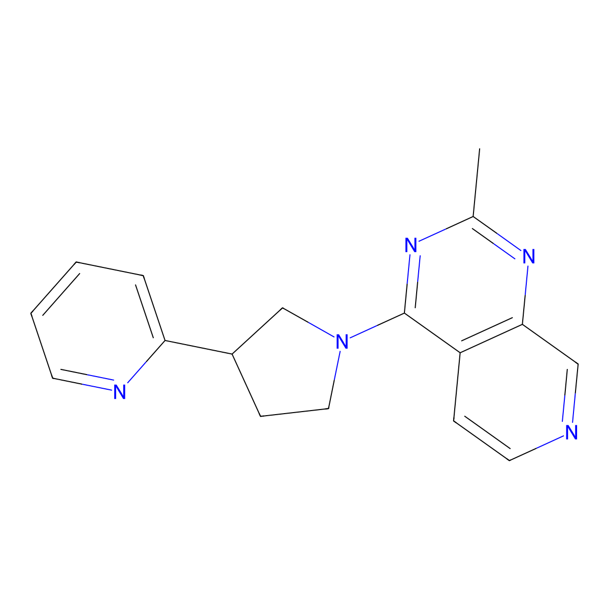 2-(1-{2-Methylpyrido[3,4-d]pyrimidin-4-yl}pyrrolidin-3-yl)pyridine molecular structure, CAS 2770619-55-9