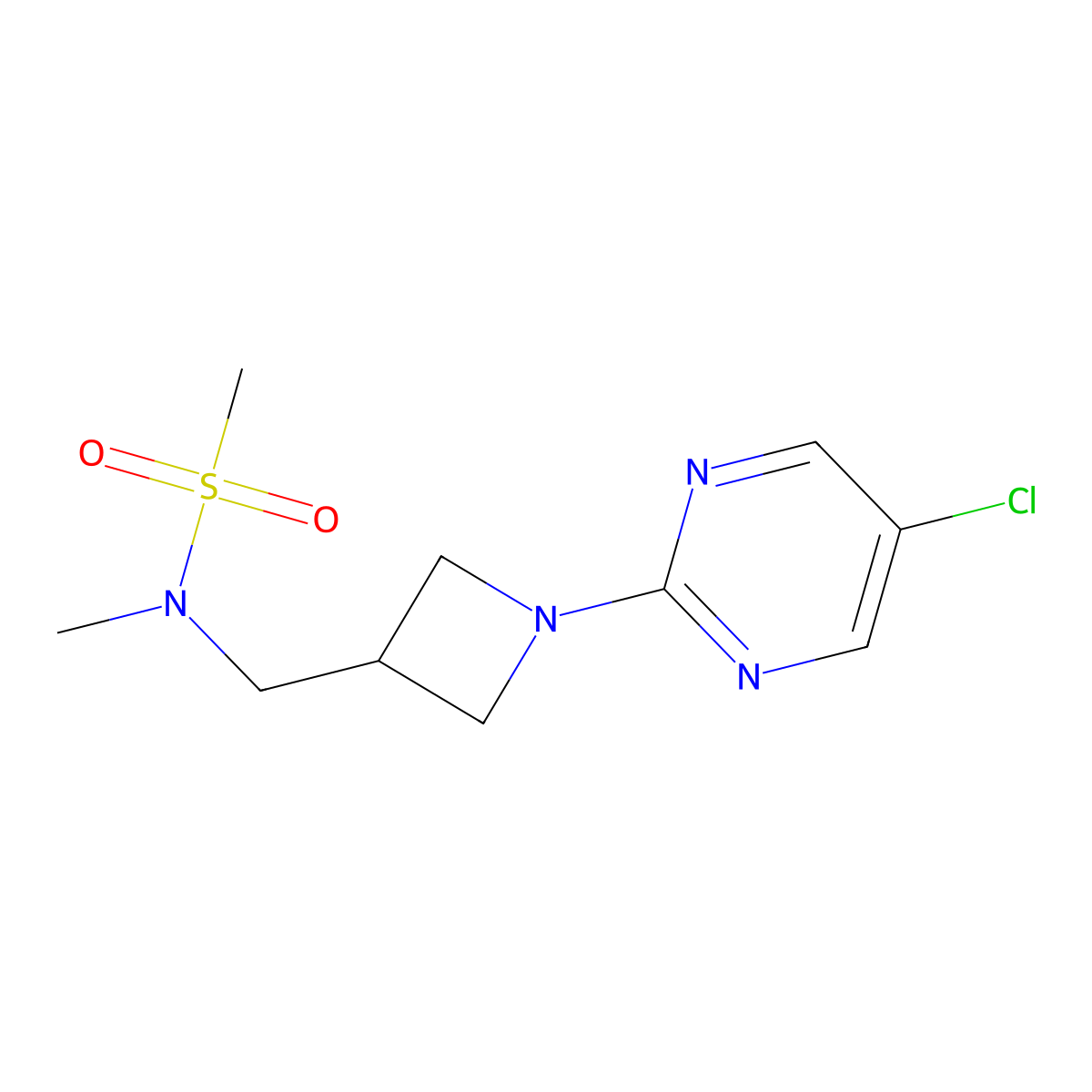 N-{[1-(5-chloropyrimidin-2-yl)azetidin-3-yl]methyl}-N-methylmethanesulfonamide molecular structure, CAS 2770619-72-0