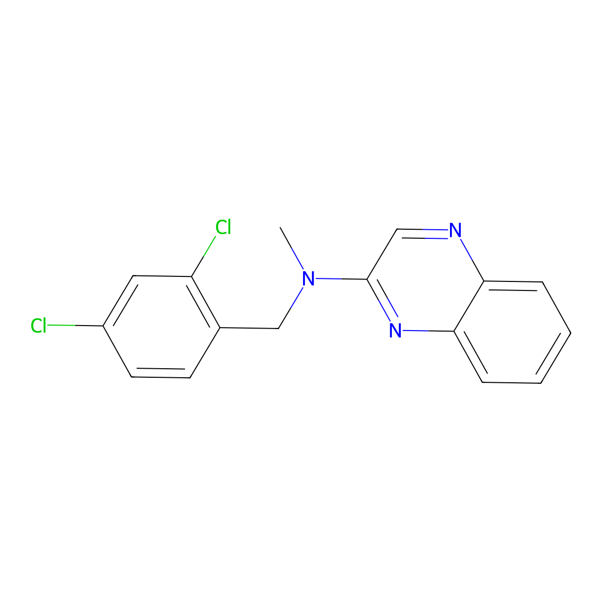 N-[(2,4-dichlorophenyl)methyl]-N-methylquinoxalin-2-amine molecular structure, CAS 2770619-96-8