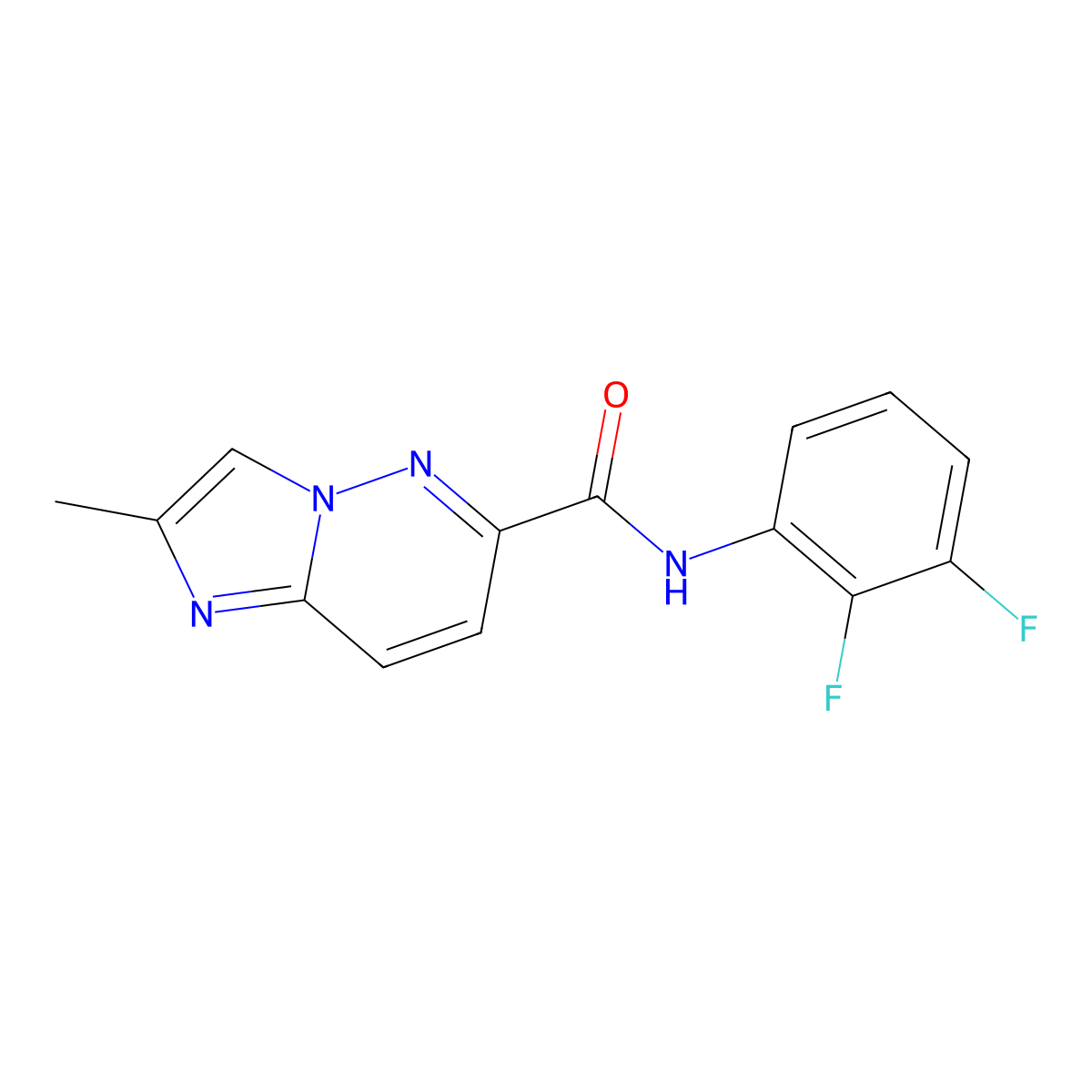 N-(2,3-difluorophenyl)-2-methylimidazo[1,2-b]pyridazine-6-carboxamide molecular structure, CAS 2770619-97-9