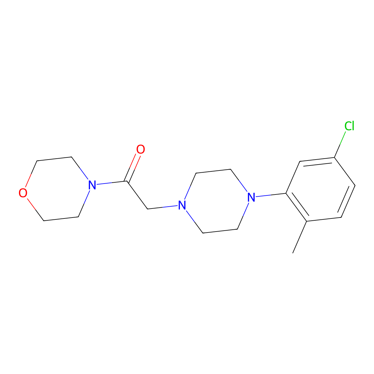 2-[4-(5-Chloro-2-methylphenyl)piperazin-1-yl]-1-(morpholin-4-yl)ethan-1-one molecular structure, CAS 2770620-57-8