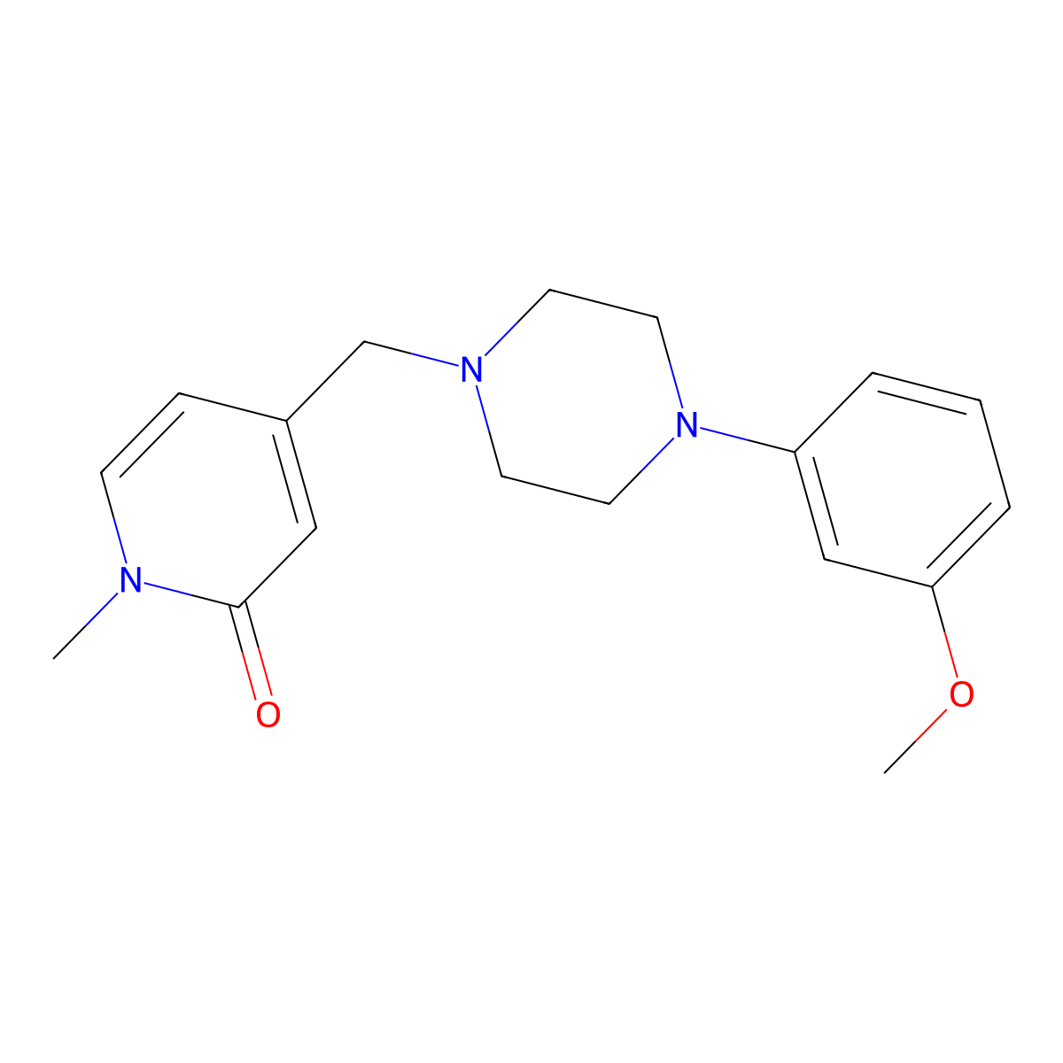 4-{[4-(3-Methoxyphenyl)piperazin-1-yl]methyl}-1-methyl-1,2-dihydropyridin-2-one molecular structure, CAS 2770620-72-7