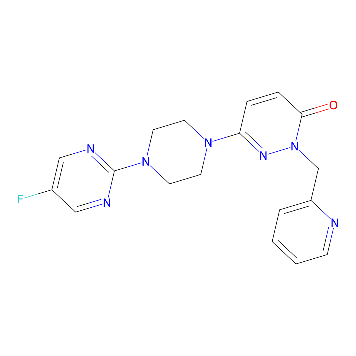 6-[4-(5-Fluoropyrimidin-2-yl)piperazin-1-yl]-2-[(pyridin-2-yl)methyl]-2,3-dihydropyridazin-3-one molecular structure, CAS 2770620-86-3
