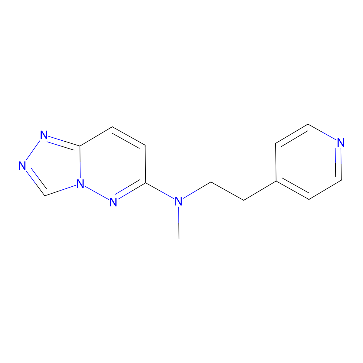 N-methyl-N-[2-(pyridin-4-yl)ethyl]-[1,2,4]triazolo[4,3-b]pyridazin-6-amine molecular structure, CAS 2770620-91-0