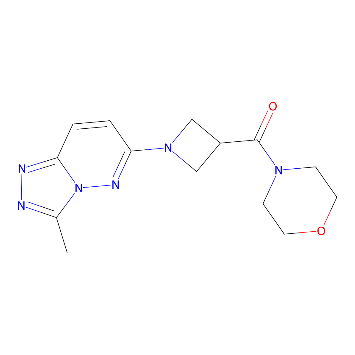 4-(1-{3-Methyl-[1,2,4]triazolo[4,3-b]pyridazin-6-yl}azetidine-3-carbonyl)morpholine molecular structure, CAS 2770620-99-8