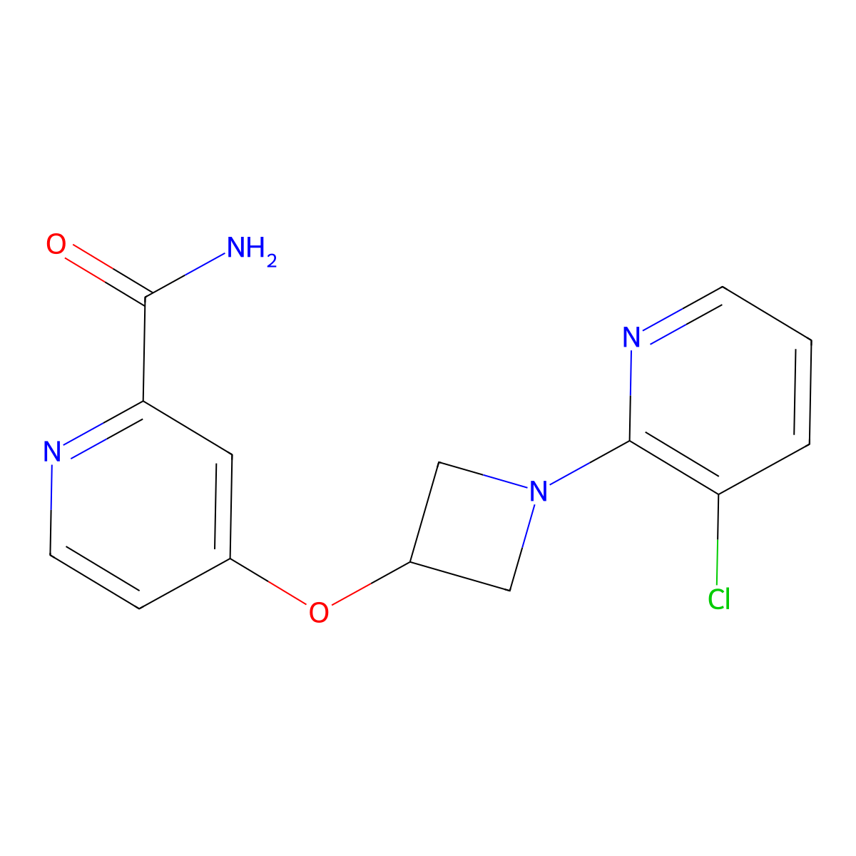 4-{[1-(3-Chloropyridin-2-yl)azetidin-3-yl]oxy}pyridine-2-carboxamide molecular structure, CAS 2770621-18-4