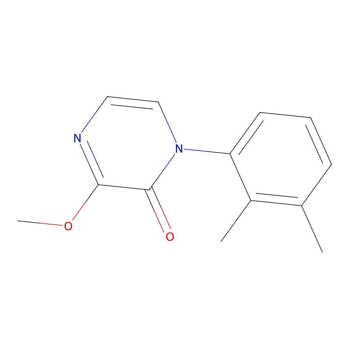 1-(2,3-Dimethylphenyl)-3-methoxy-1,2-dihydropyrazin-2-one molecular structure, CAS 2770621-30-0