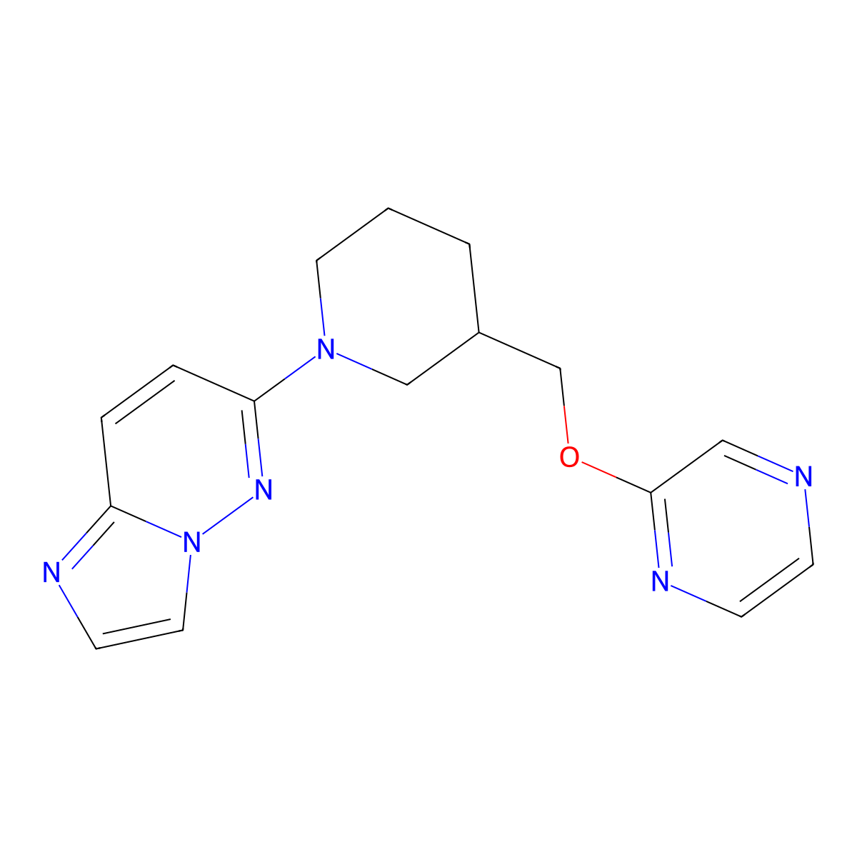 2-[(1-{Imidazo[1,2-b]pyridazin-6-yl}piperidin-3-yl)methoxy]pyrazine molecular structure, CAS 2770621-58-2