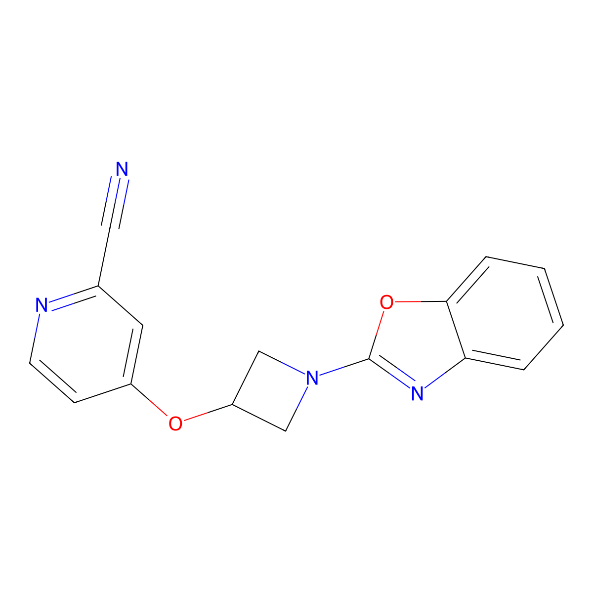 4-{[1-(1,3-Benzoxazol-2-yl)azetidin-3-yl]oxy}pyridine-2-carbonitrile molecular structure, CAS 2770621-69-5