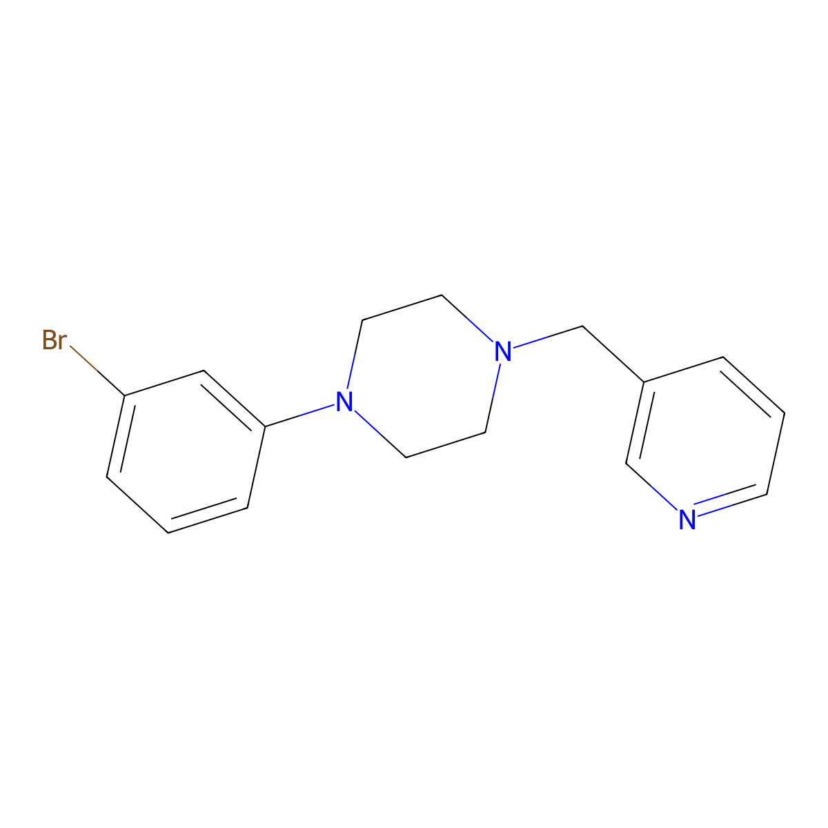 1-(3-Bromophenyl)-4-[(pyridin-3-yl)methyl]piperazine molecular structure, CAS 2770621-85-5