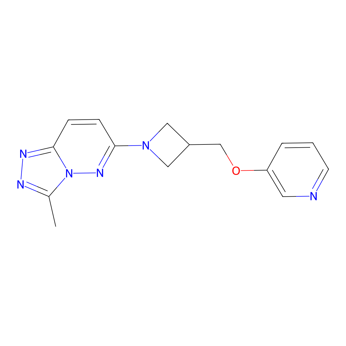3-[(1-{3-Methyl-[1,2,4]triazolo[4,3-b]pyridazin-6-yl}azetidin-3-yl)methoxy]pyridine molecular structure, CAS 2770622-06-3