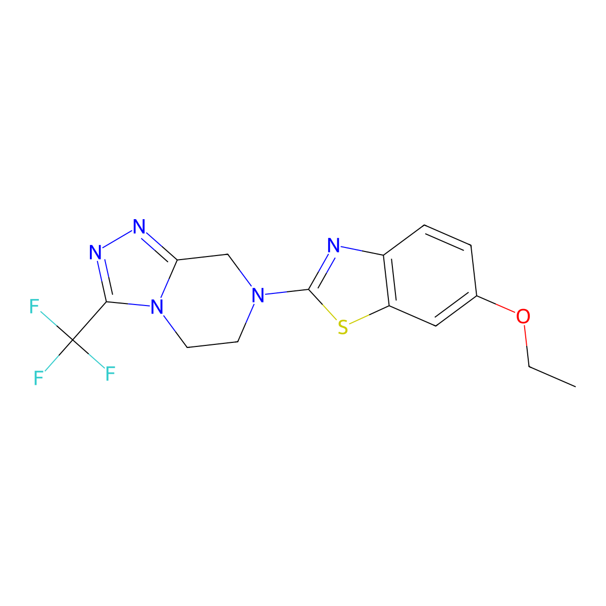 6-ethoxy-2-[3-(trifluoromethyl)-5H,6H,7H,8H-[1,2,4]triazolo[4,3-a]pyrazin-7-yl]-1,3-benzothiazole molecular structure, CAS 2770622-18-7