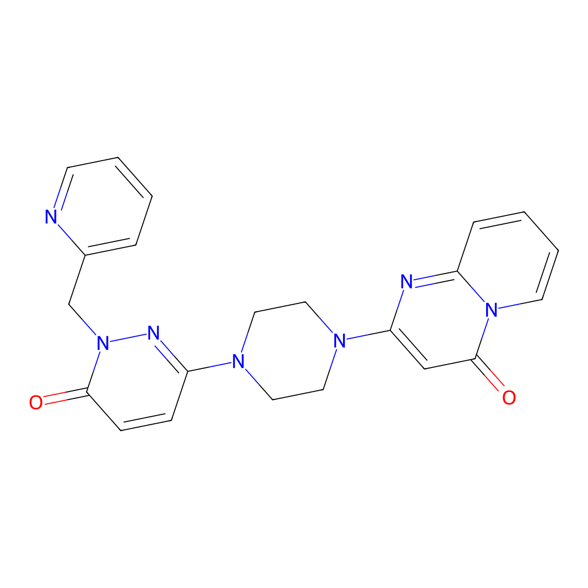 6-(4-{4-oxo-4H-pyrido[1,2-a]pyrimidin-2-yl}piperazin-1-yl)-2-[(pyridin-2-yl)methyl]-2,3-dihydropyridazin-3-one molecular structure, CAS 2770622-32-5