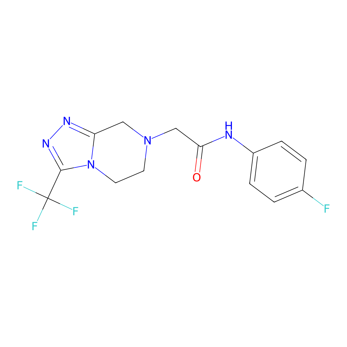 N-(4-fluorophenyl)-2-[3-(trifluoromethyl)-5H,6H,7H,8H-[1,2,4]triazolo[4,3-a]pyrazin-7-yl]acetamide molecular structure, CAS 2770622-45-0