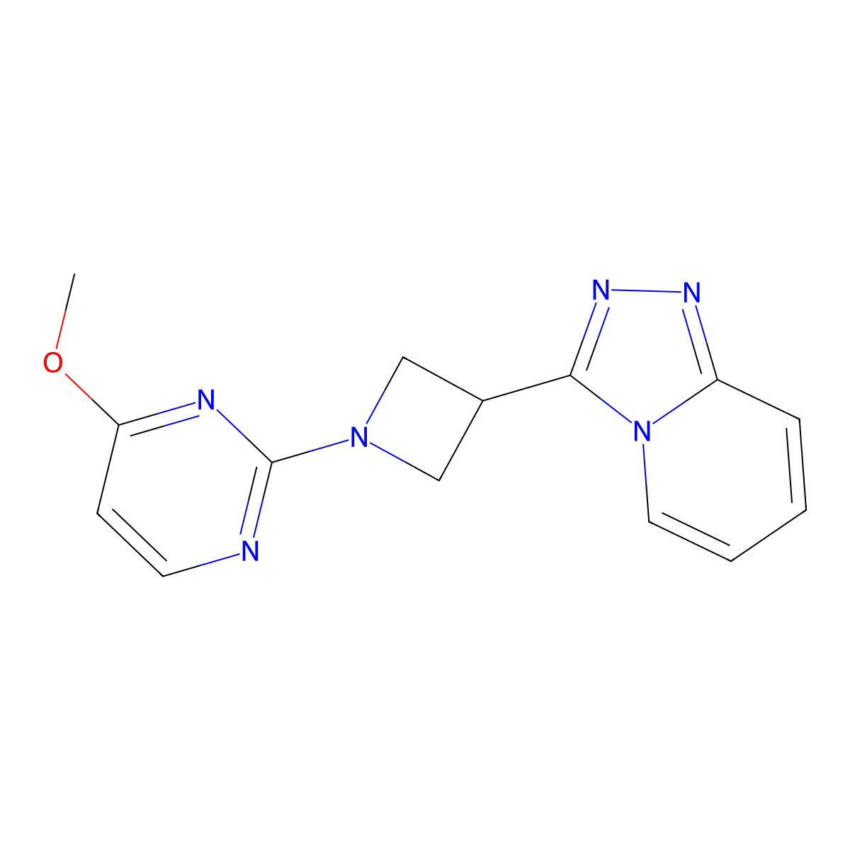 4-Methoxy-2-(3-{[1,2,4]triazolo[4,3-a]pyridin-3-yl}azetidin-1-yl)pyrimidine molecular structure, CAS 2770622-54-1