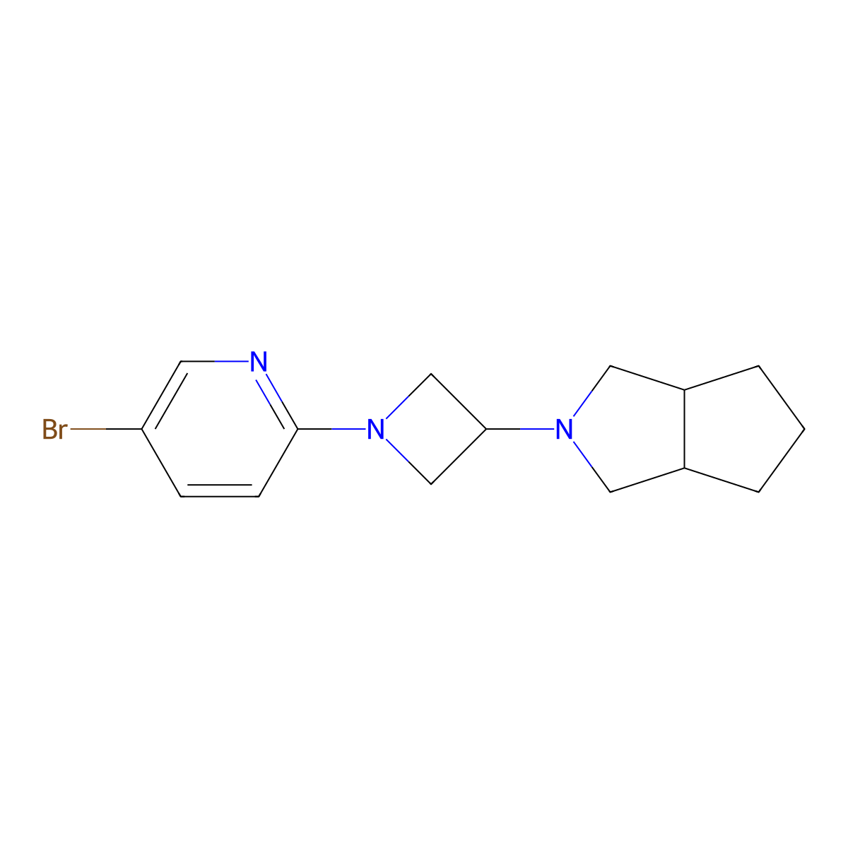 5-Bromo-2-(3-{octahydrocyclopenta[c]pyrrol-2-yl}azetidin-1-yl)pyridine molecular structure, CAS 2770622-74-5