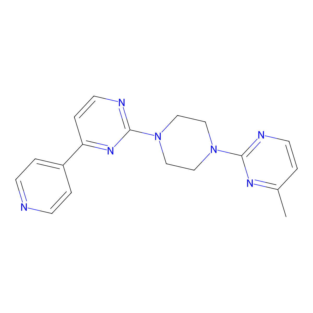 2-[4-(4-Methylpyrimidin-2-yl)piperazin-1-yl]-4-(pyridin-4-yl)pyrimidine molecular structure, CAS 2770623-17-9