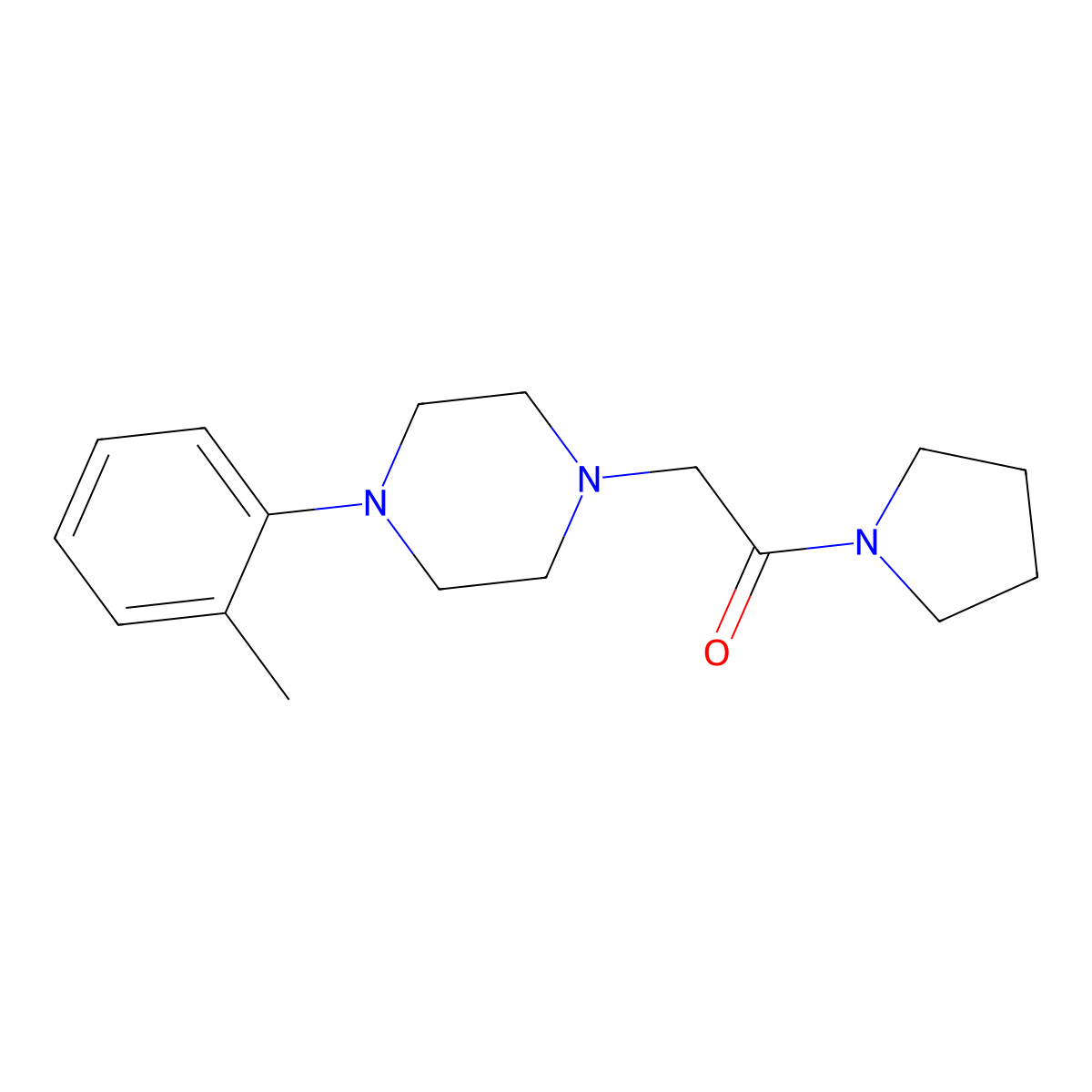 2-[4-(2-Methylphenyl)piperazin-1-yl]-1-(pyrrolidin-1-yl)ethan-1-one molecular structure, CAS 2770623-33-9