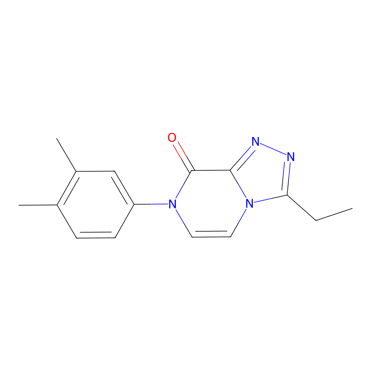 7-(3,4-dimethylphenyl)-3-ethyl-7H,8H-[1,2,4]triazolo[4,3-a]pyrazin-8-one molecular structure, CAS 2770623-43-1