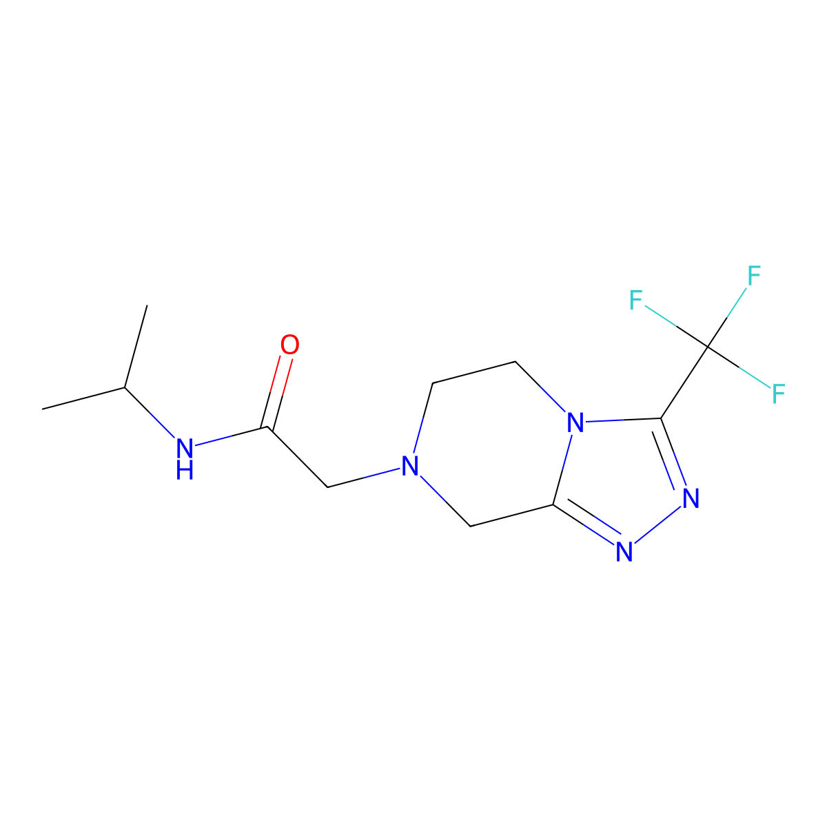 N-(propan-2-yl)-2-[3-(trifluoromethyl)-5H,6H,7H,8H-[1,2,4]triazolo[4,3-a]pyrazin-7-yl]acetamide molecular structure, CAS 2770623-64-6